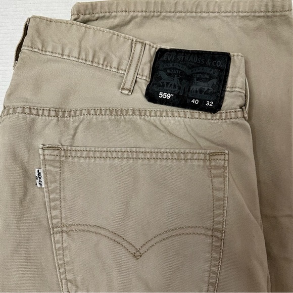 Levi’s 559 Mens 40x32 White Tab Straight Leg Denim Pants Jeans Streetwear Grunge - Picture 7 of 8